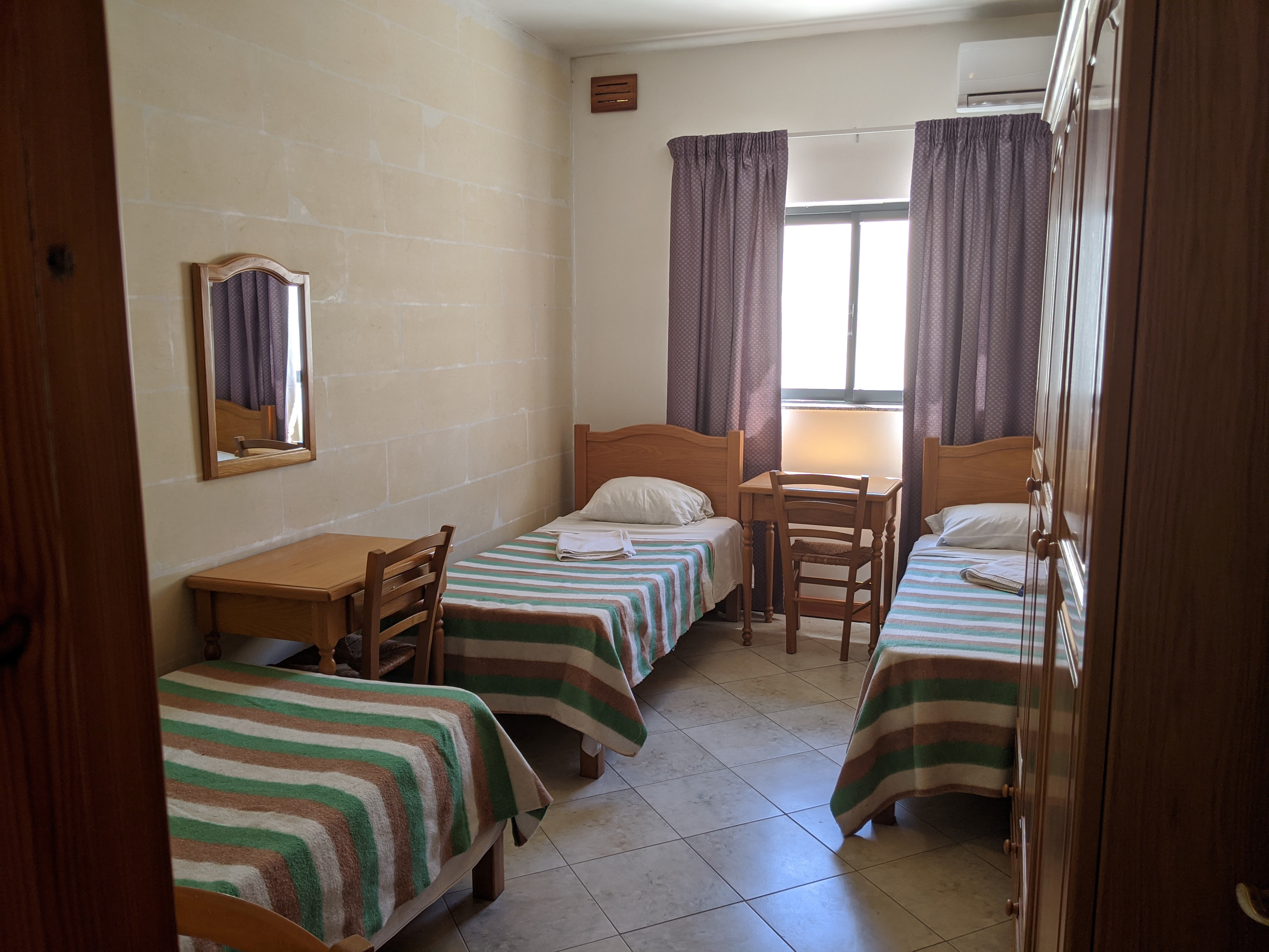 Study English in Malta - GSE Residence bedrooms next to school - all bedrooms have natural light