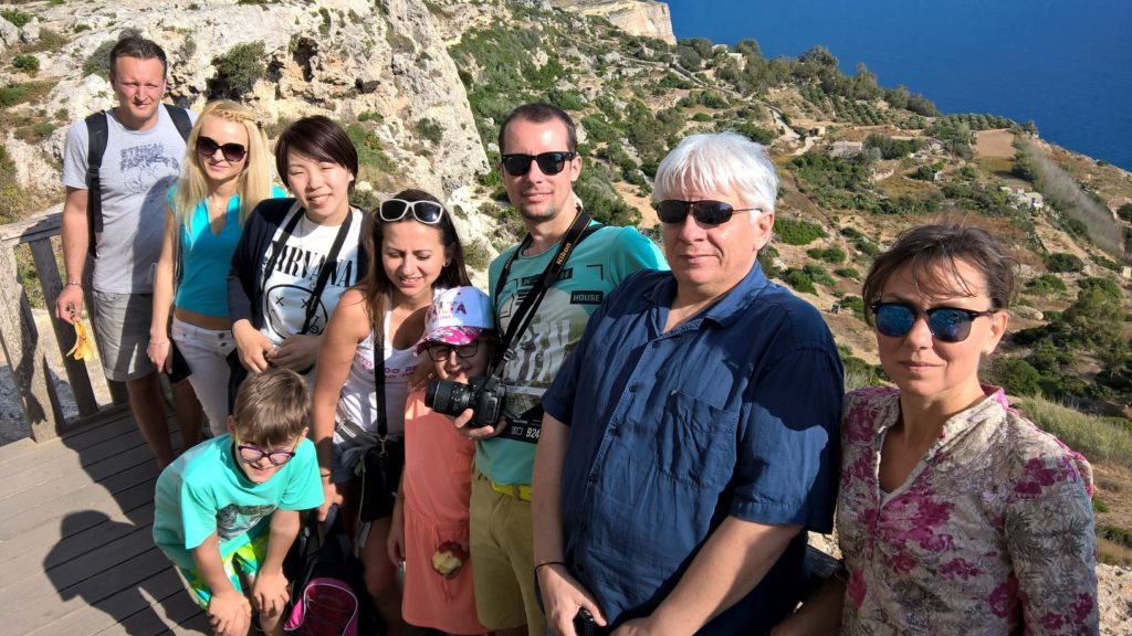 ESL students at Dingli Cliffs Malta learning English