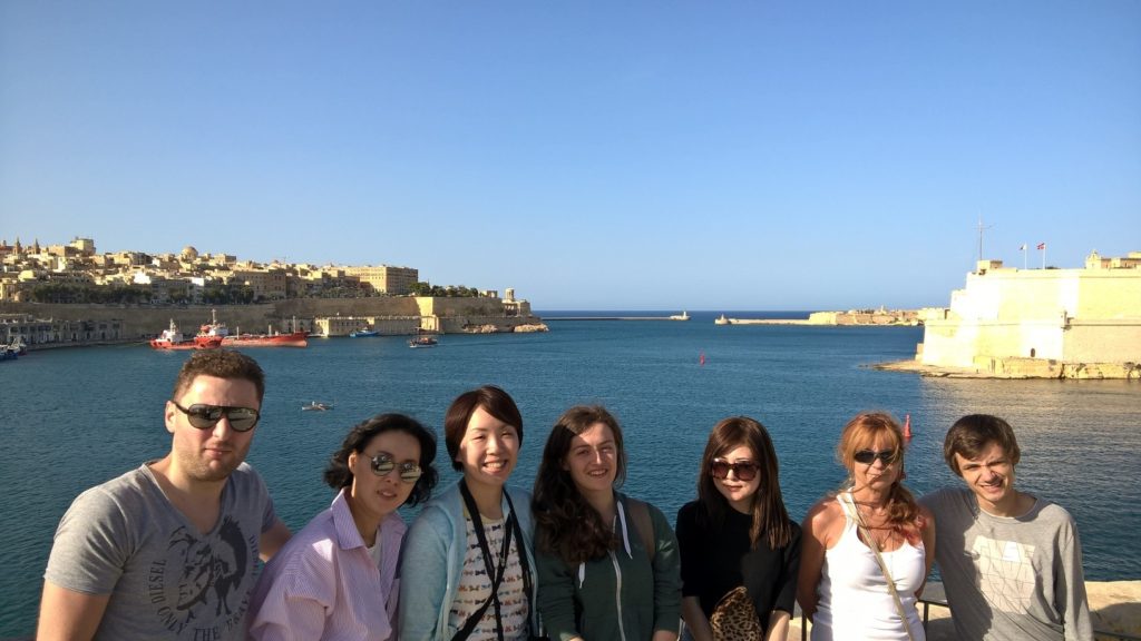 International students learning English in Malta at the three cities