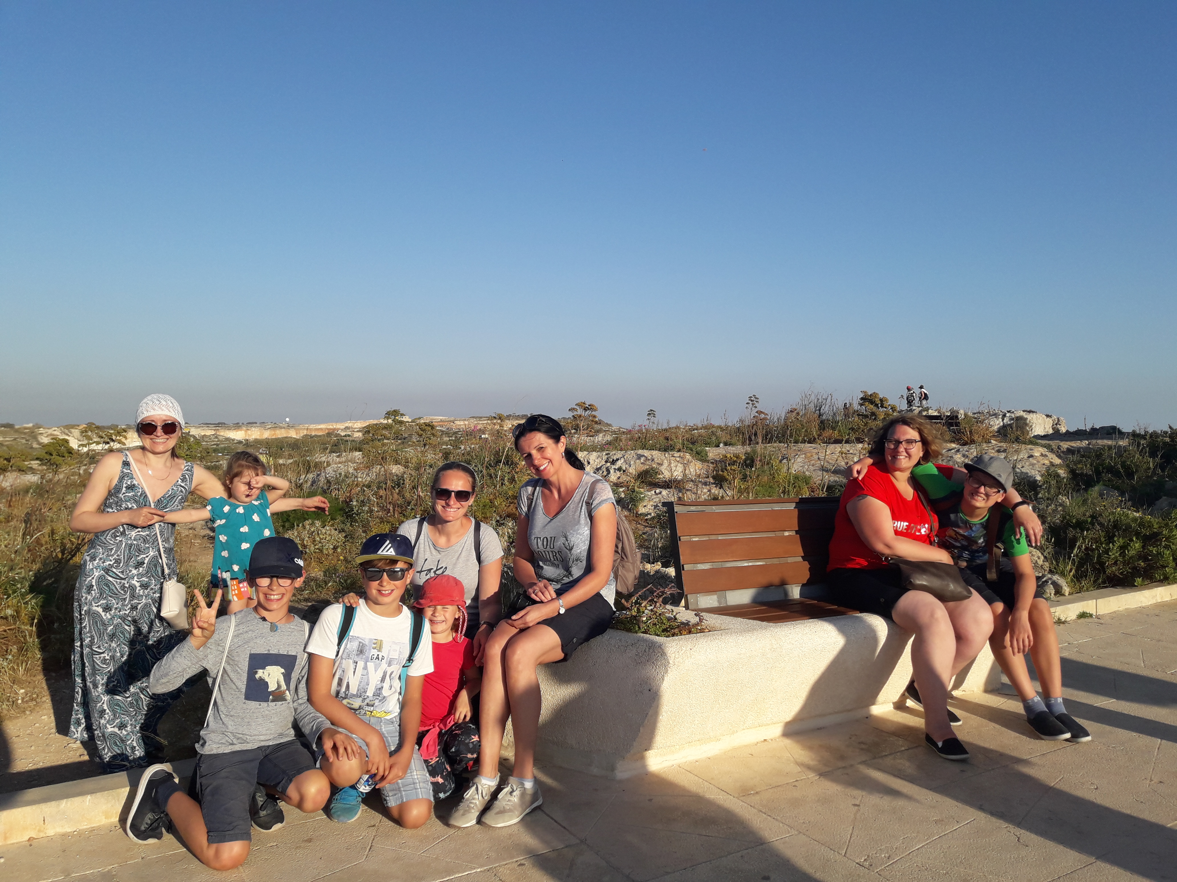 GSE Malta Family Programmes - families at Dingli Cliffs during one of the school's trips