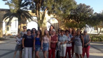 Gateway English School and Courses in Malta students at Upper Barraka Gardens in Valletta