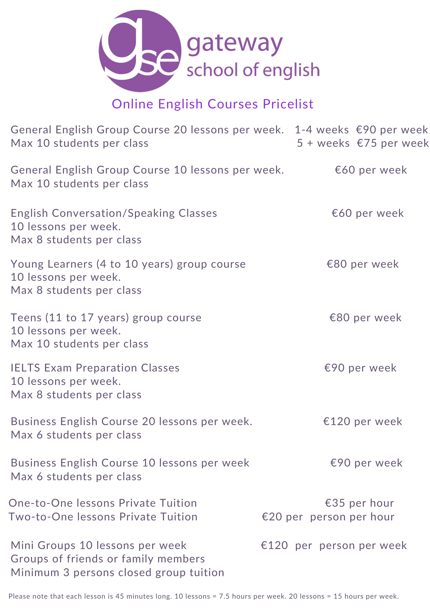 Online English Courses with GSE Gateway School of English