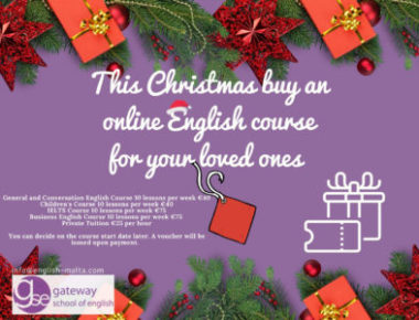 Online English Lessons Christmas Gift Voucher Gateway School of English GSE