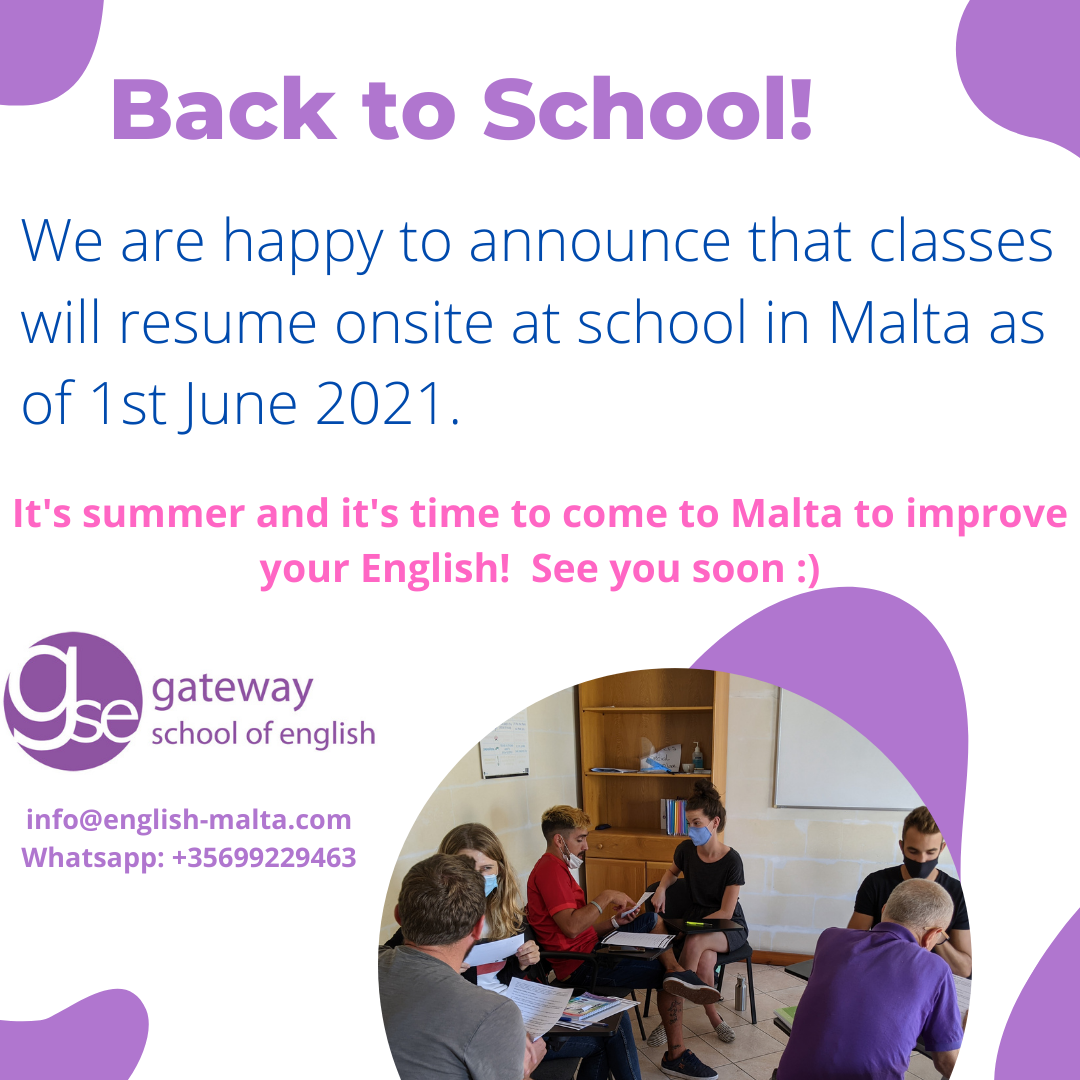 English School Malta June 2021 Gateway School of English GSE