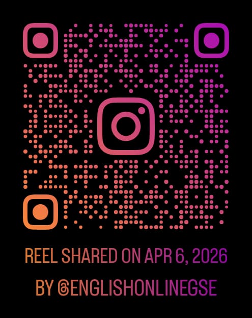 Online English courses QR code Instagram Page - Gateway School of English GSE